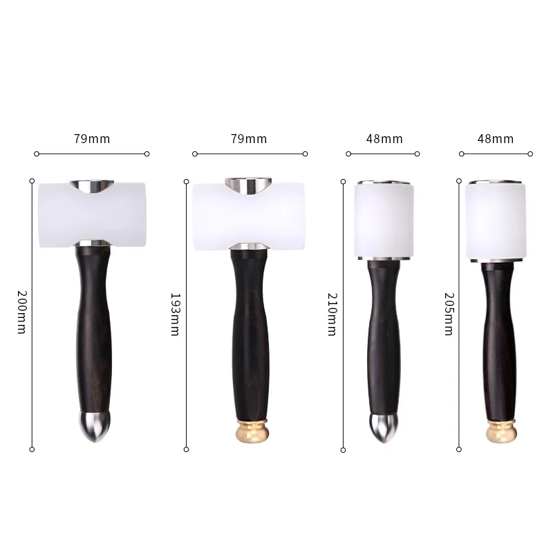 1Pc Wooden Handle Leather Carving Hammer Professional Leathercraft Hole Punching Tool Cowhide Cutting DIY Tool