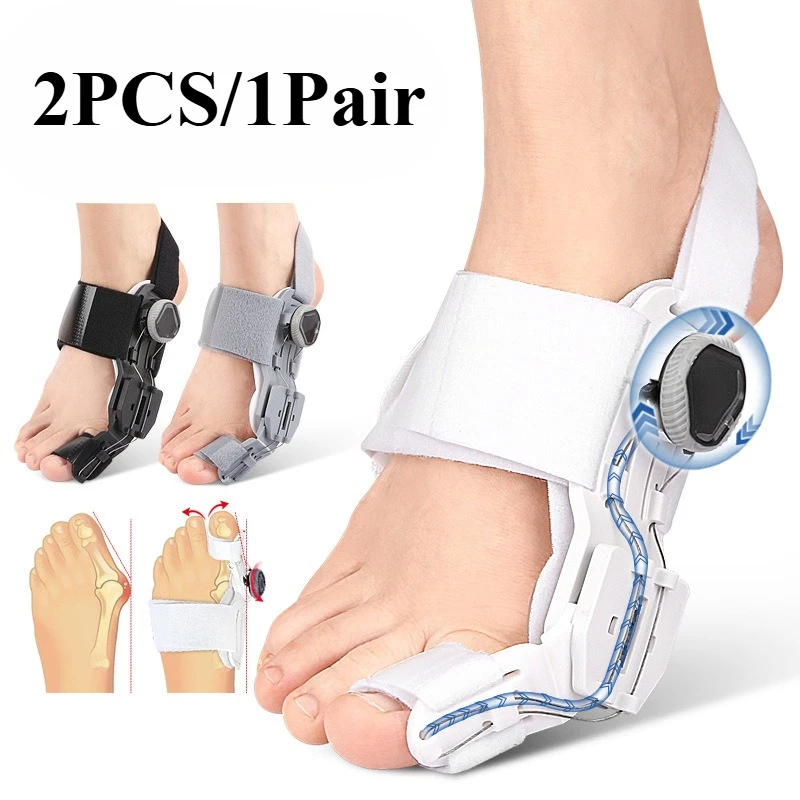 

1/2PCS Bunion Corrector Unisex Foot Hallux Valgus Braces Rotatable Toe Separator Straightener Adjustable Finger Toe Corrector