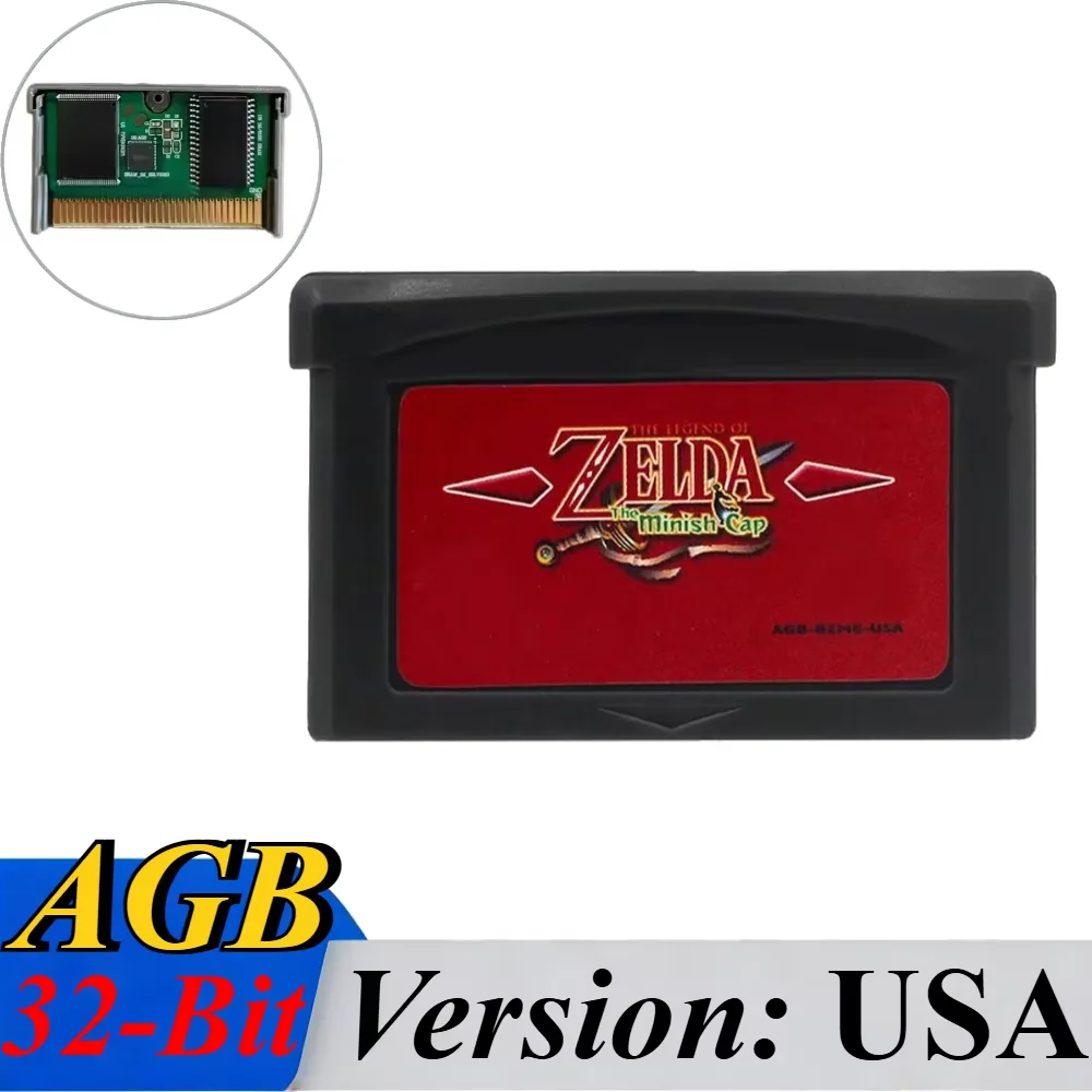 GBA Game Cartridge 32-bit videogame console gamecard Link To The Past Awakening DX Minish Cap Classic Boutique Collection