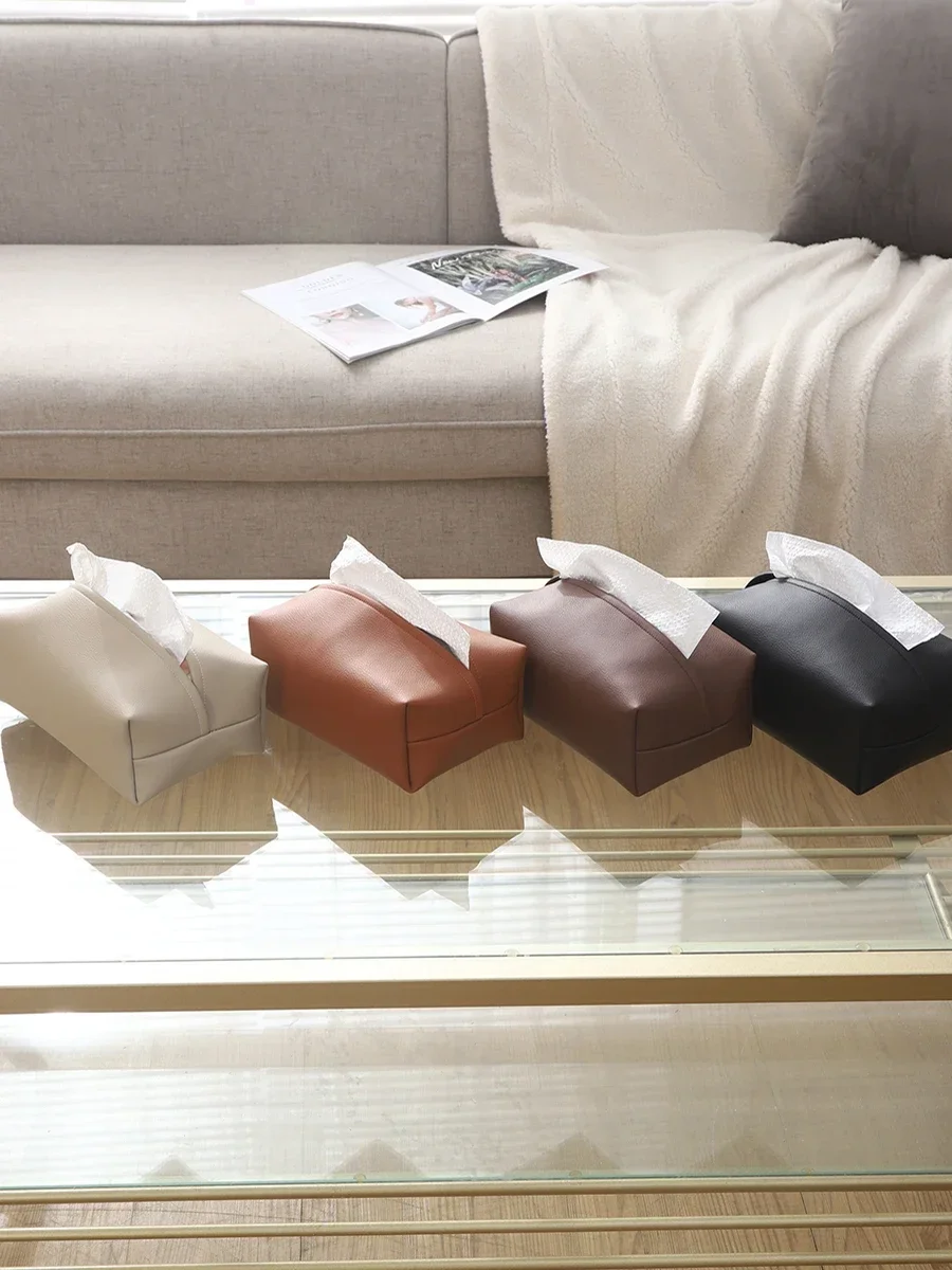 Living Room High-end Light Luxury Tissue Box Dining Room Bedroom Coffee Table Minimalist Modern Paper Box Storage Box