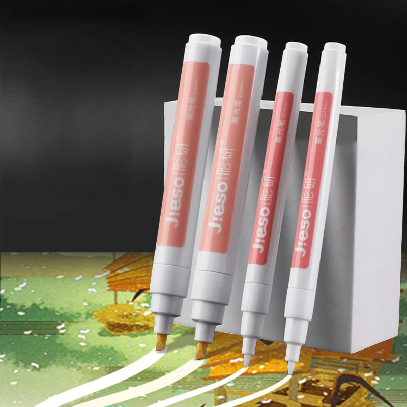 Quick-drying White Highlight Pen Special Painting Marker for Art Waterproof Non-fading Hook Tire Cartoon Watercolor Marker