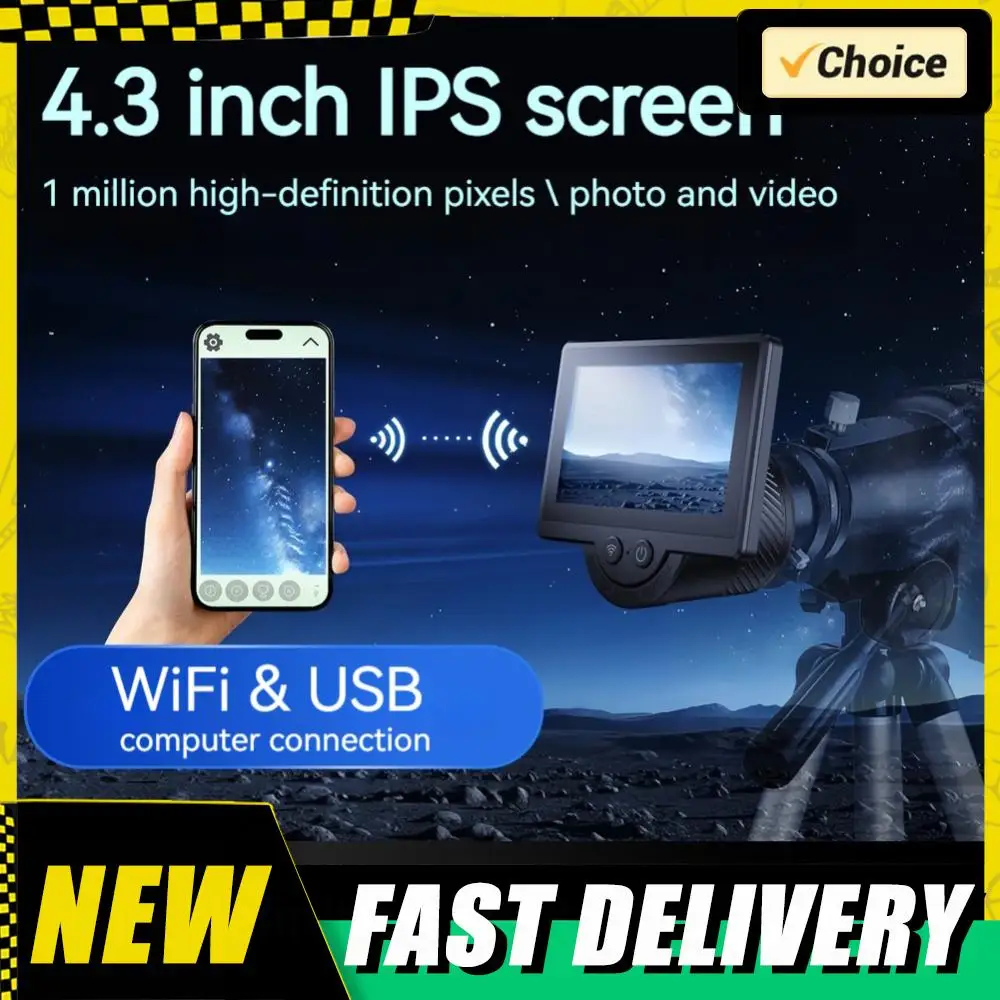 

Цифровой окуляр-камера WiFi 1080P с 4,3-дюймовым IPS-экраном для астрономических телескопов