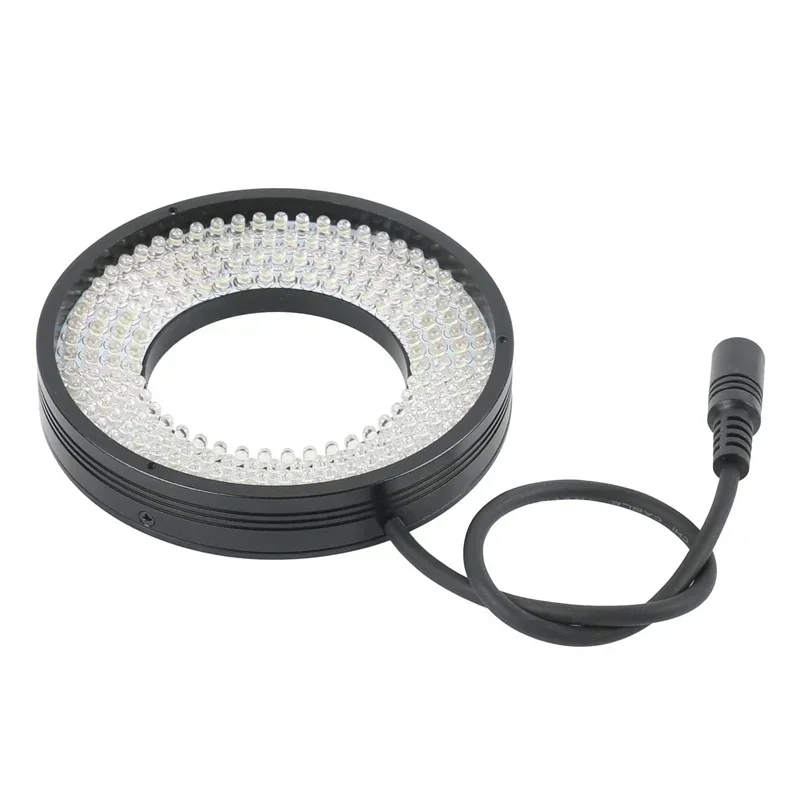 Adjustable 196 LED Ring Light Microscope Illumination Lamp Working Diameter 55mm For HDMI Electronic Video Microscope Camera