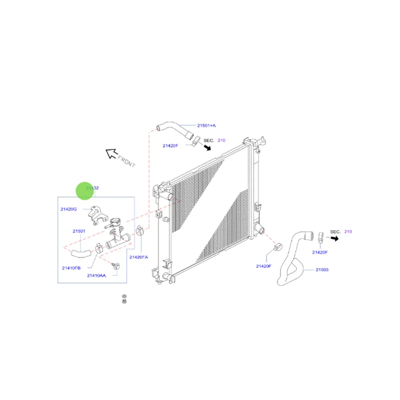 21418-1HK3A Suitable for Ni ss an New Sy lp hy Sunshine water tank water inlet seat