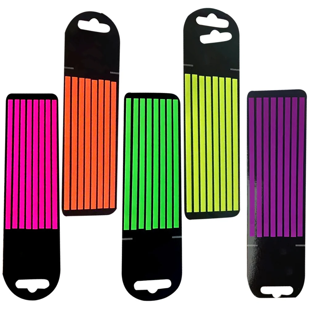 Tiras de lectura transparentes, 5 hojas, cinta resaltadora transparente para ayuda de lectura, soporte para dislexia para niños, escuela