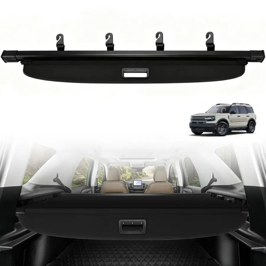 

Cargo Cover Compatible with Ford Bronco Sport 2021 2022 2023 2024 2025 Rear Cargo Security Trunk Cover, Car Storage Privacy Scre