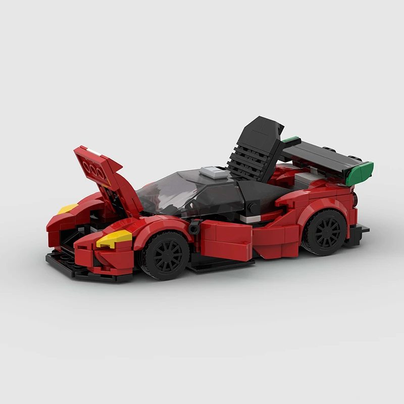 MOC 488 GT3 Brick Technical Car Racer Building Block Sports Supercar World famous Vehicle Model Kids Toys Boys