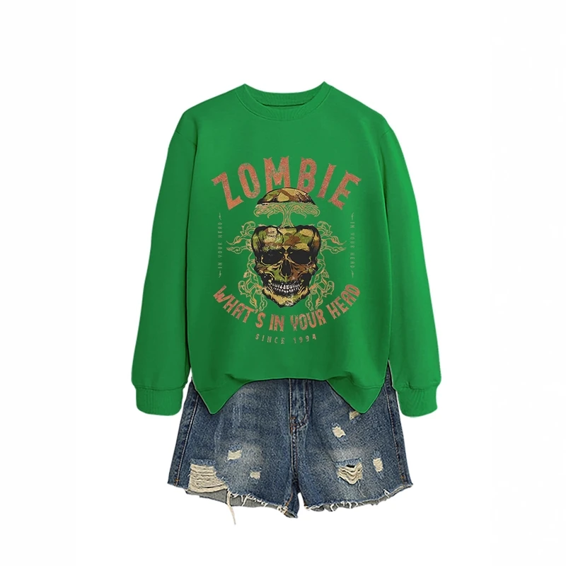 المرأة Crewneck البلوز الجمجمة غيبوبة طباعة القوطية بلوزة كاجوال للمراهقين والسيدات حفلة الهالوين نظرة مريحة هدية