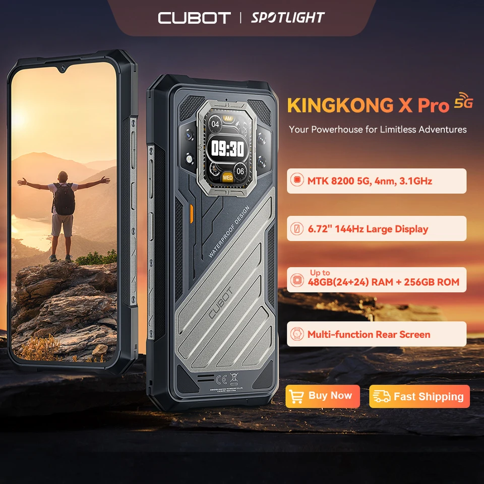 ＠スマートフォン★ＣＵＢＯＴ　ＫｉｎｇＫｏｎｇ　Ｘ　Ｐｒｏ（ＡｎＴｕＴｕ９０万点 World Premiere] CUBOT KINGKONG X PRO, Rugged Smartphone 5G