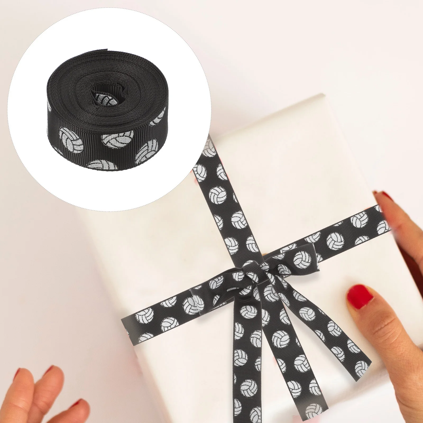 

Cake Bow Ribbon Gift Ribbons for Wrapping Polyester Colored Volleyball Patterned