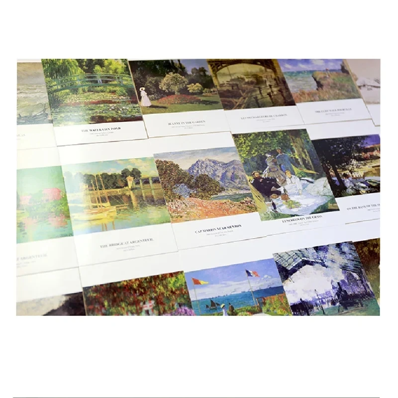 Cartes postales de l'artiste français Claude Monet, carte de vministériels x, carte postale, carte postale pour cadeau, invitation de vministériels x, décoration d'art, boîte de 30 pièces