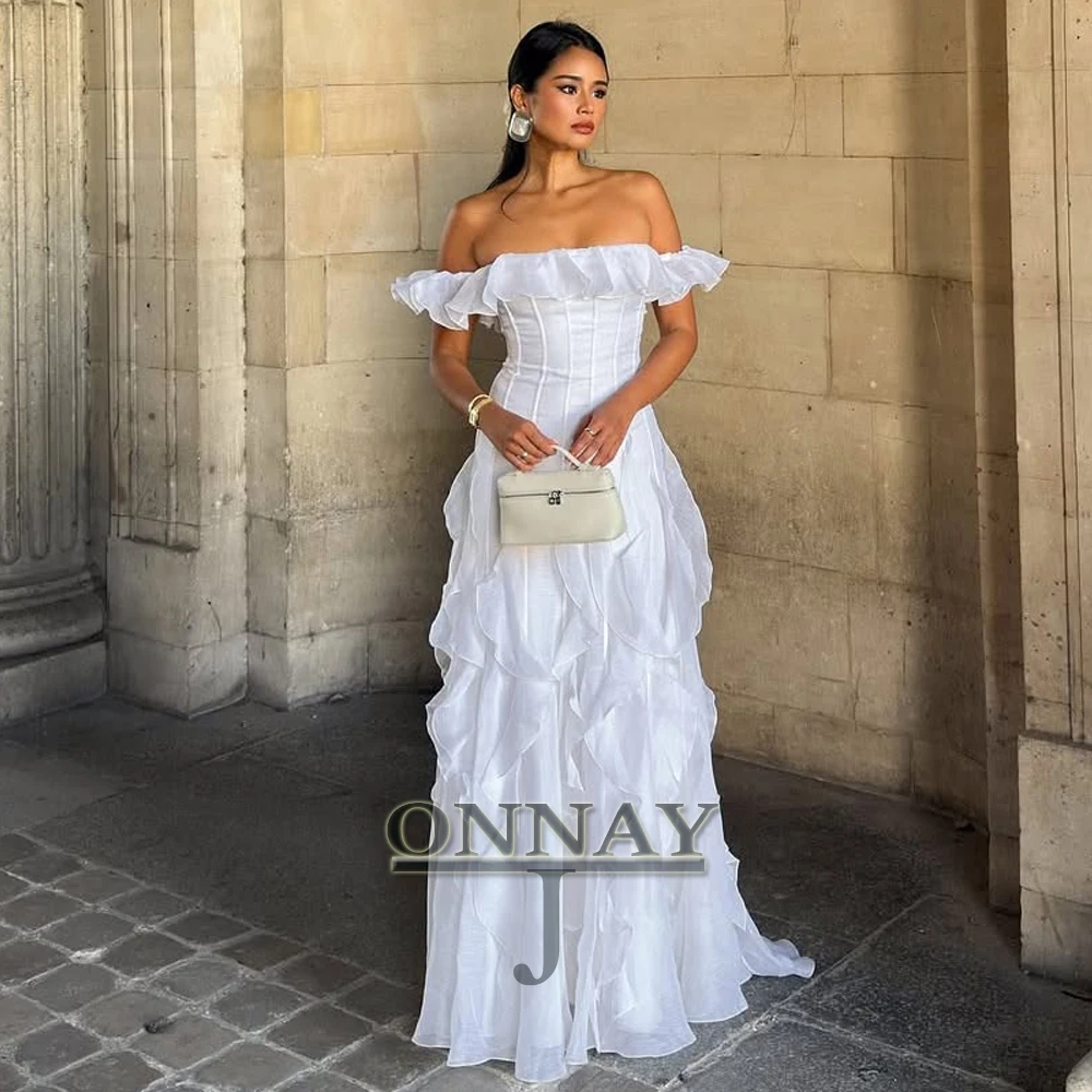 

Выпускные платья с сказочными оборками по индивидуальному заказу для женщин, корсет с открытыми плечами, Кувейт, Дубай, халаты De Soiree, специальная вечеринка на заказ