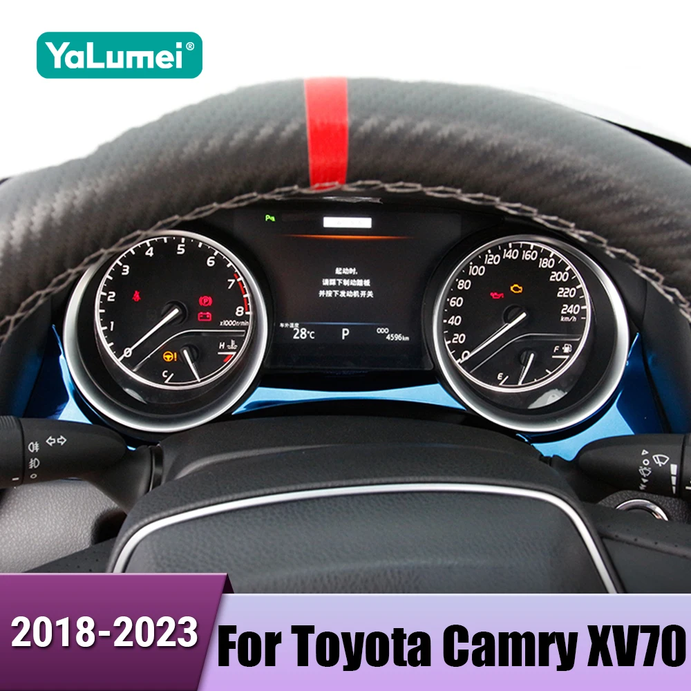 Stainless Steel Car Engine Start Stop Button Switch Cover Trim Accessories For Toyota Camry XV70 2018 2019 2020 2021 2022 2023