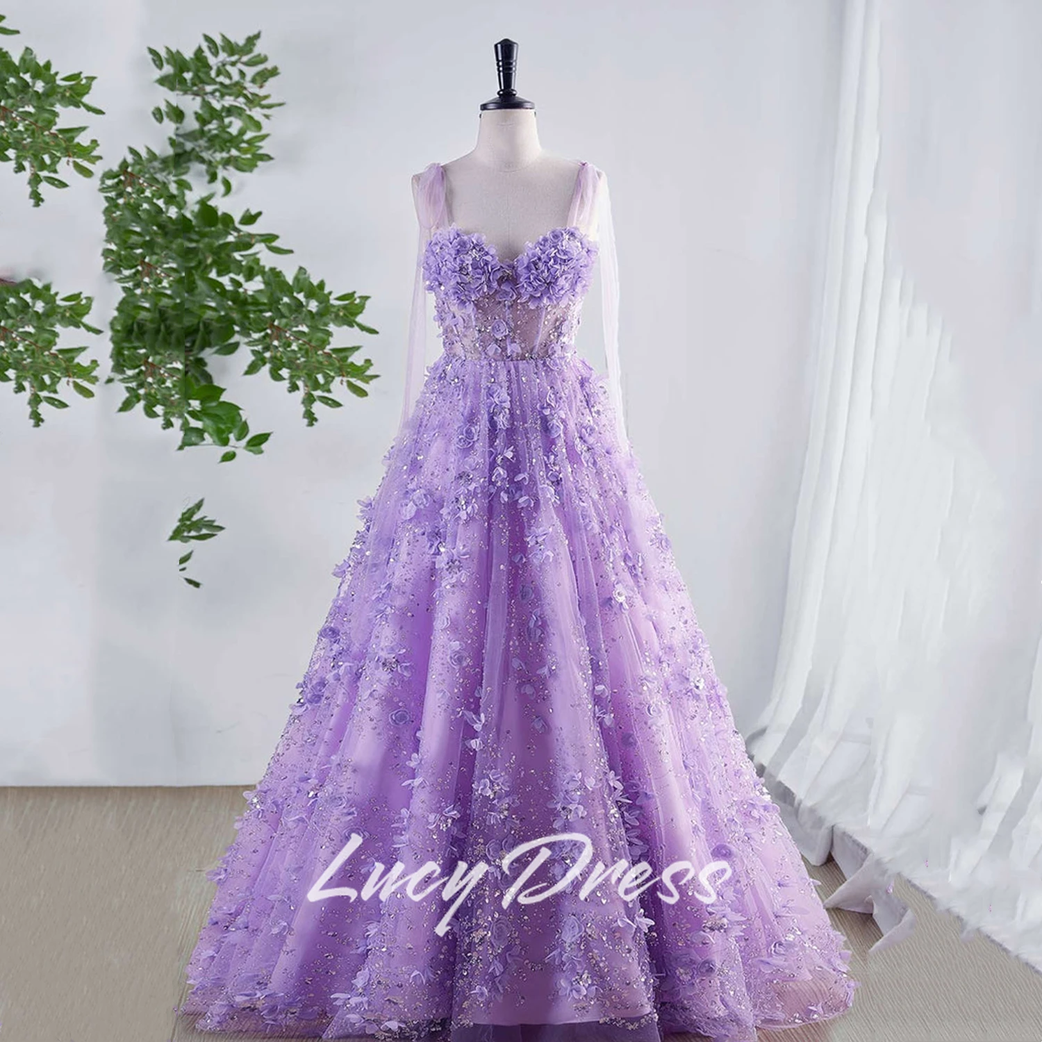 

Lucy Customized Party Dress for Wedding Guest Dresses Woman Summer Dresses 2025 Floral Fabric Ball Gowns Evening Prom Dresses