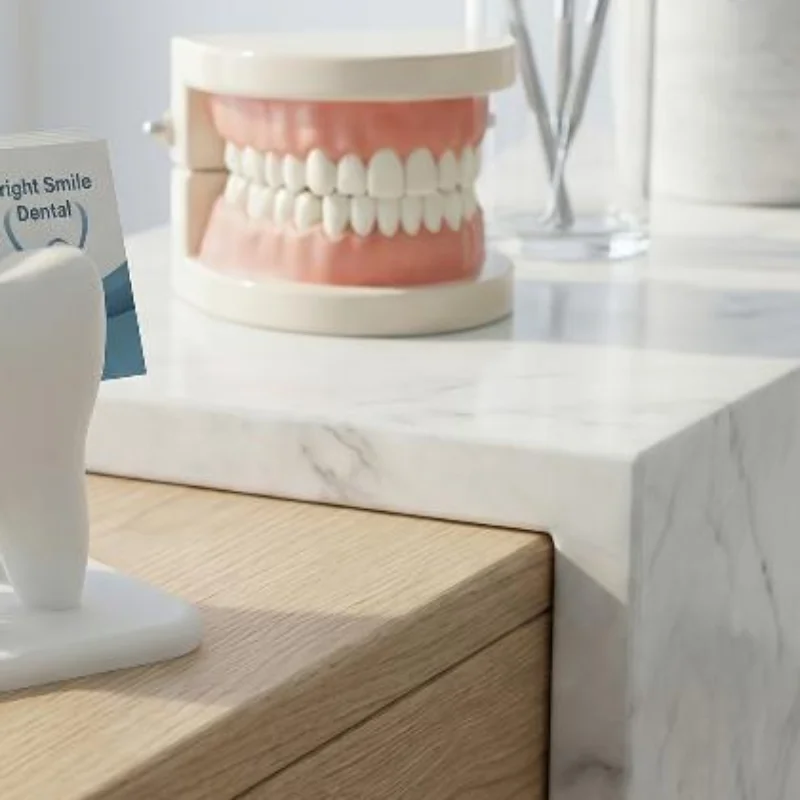 Creative Teeth Styling Business Card Storage Box Clinic Front Desk Display Stand Desktop Decoration Ornaments