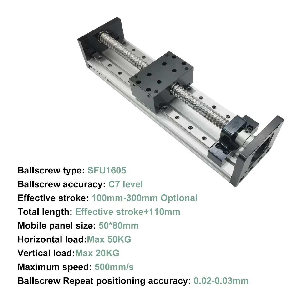 CNC Ball Screw Linear Rail Motor Kit  Sliding Table SFU1605 Nema23 Motor Slide Table Linear Guide Stage XYZ Axis Motion Module