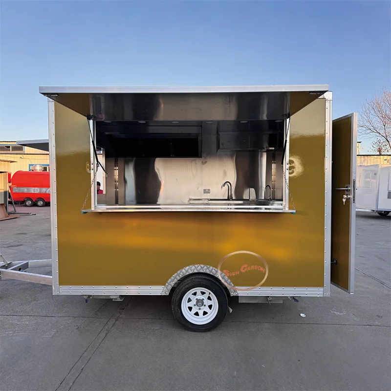 

Compact Outdoor Food Trailer for Catering Business Practical Design Efficient Space Utilization