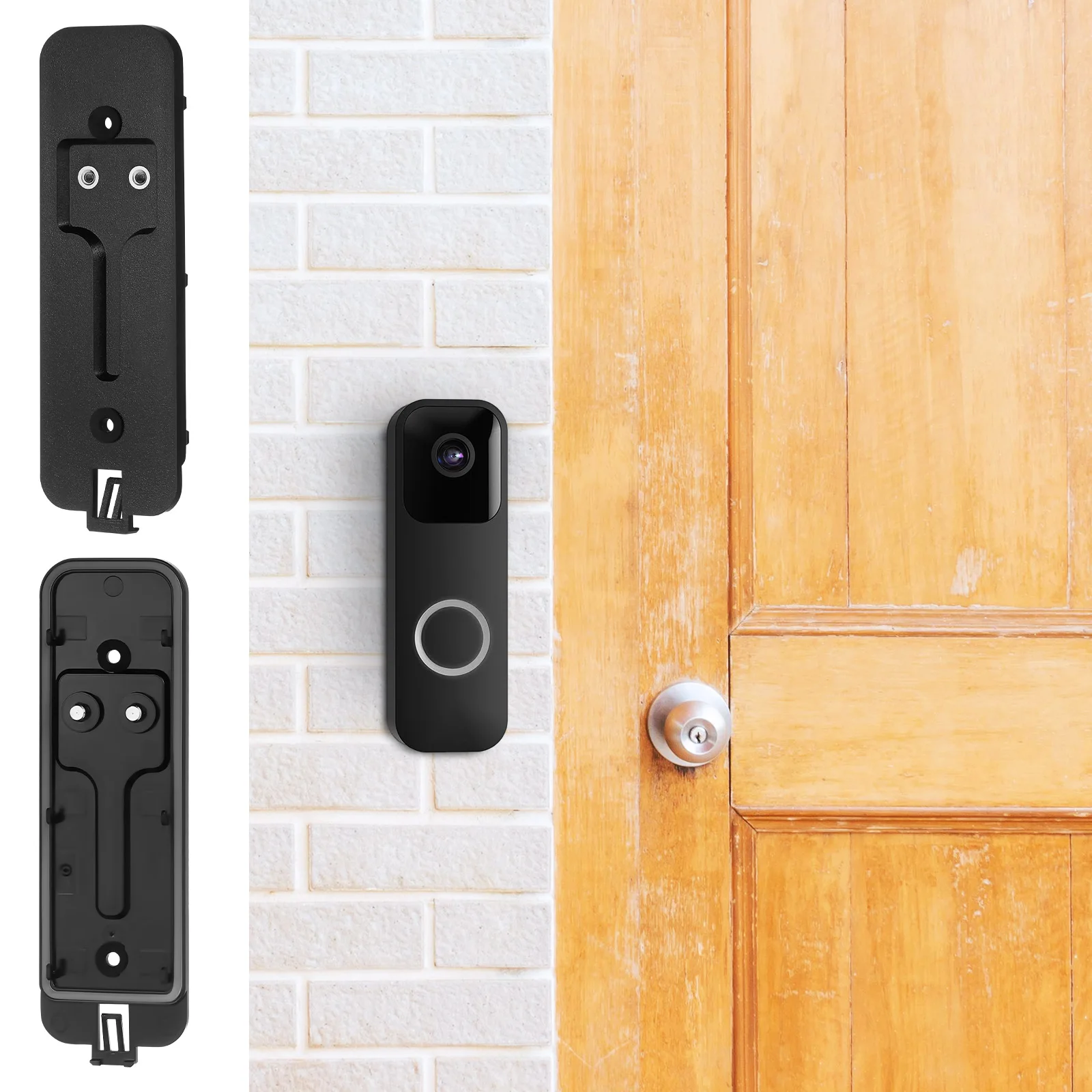 Blink Doorbell Backplate Replacement Mount for Video Doorbell Camera - Sturdy Plastic Wall Bracket Compatible with Most Blink