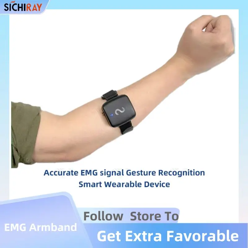 

EMG Armband Dry Electrode Muscle Sensor Wearable Device Gesture Control Game Robot Bluetooth With Upper PC Software for Arduino