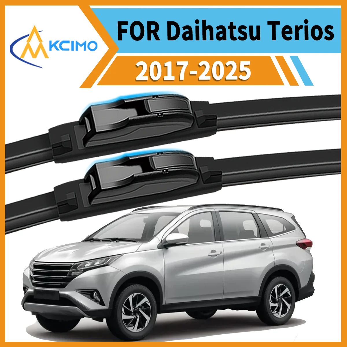 

2PCS Premium Windshield Wipers for Daihatsu Terios F800/F850 2017-2025 All-Season Performance Smudge-Free Clean Safe Driving