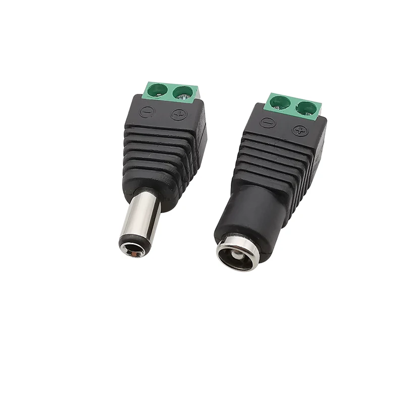 5,5x2,5mm männliche Gleichstrom buchsen 12-V-Gleichstrom-Netzsteckeradapter-Buchsenstecker für einfarbige LED-Streifenlicht-CCTV-Kamera