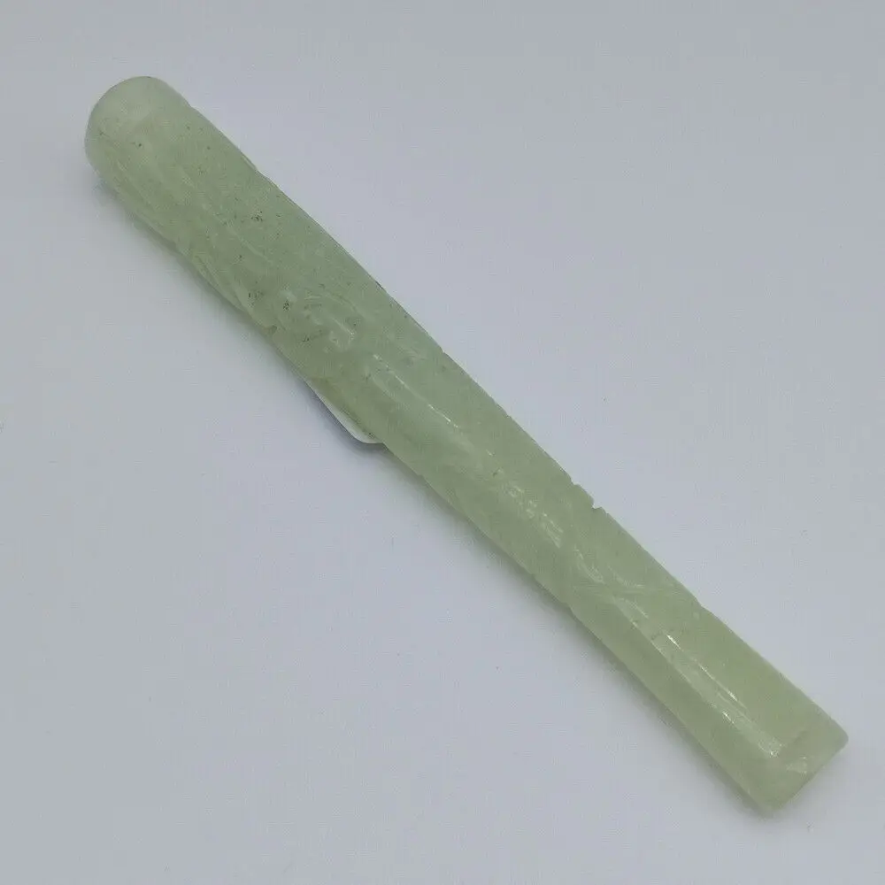 حامل سجائر التنين المنحوت من Xiu Jade/Serpentine الطبيعي المعتمد L 127 مم #4