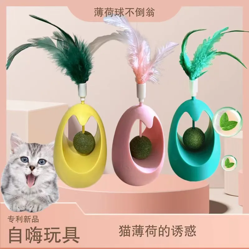 

Mint Ball Tumbler Lollipop Cat Teething Stick Teeth Cleaning Wood Polygonum Snack Pet Toy Supplies