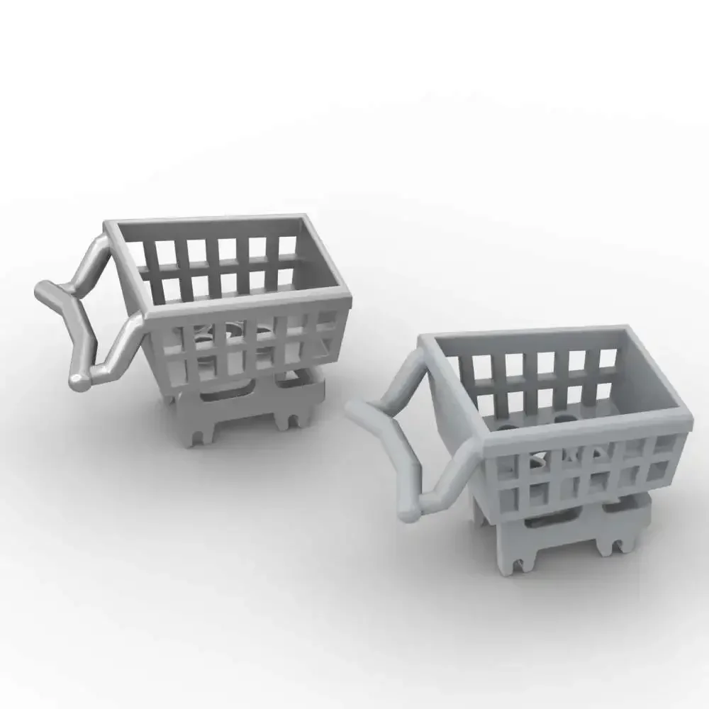MOC 1PCS Part Bricks 49649 2496 41362 Wheelbarrow Building Blocks Set Handcart Shopping Cart Particle DIY Toy Birthday Kid Gifts