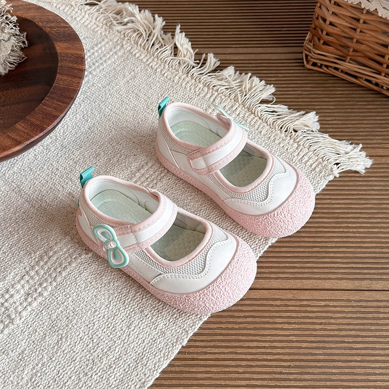 

Kids Princess Tennis Shoes Hook&loop Sweet Children Sports Shoes Soft Bottom Non-slip 2026 New Fashion Girls Casual Shoes Cute