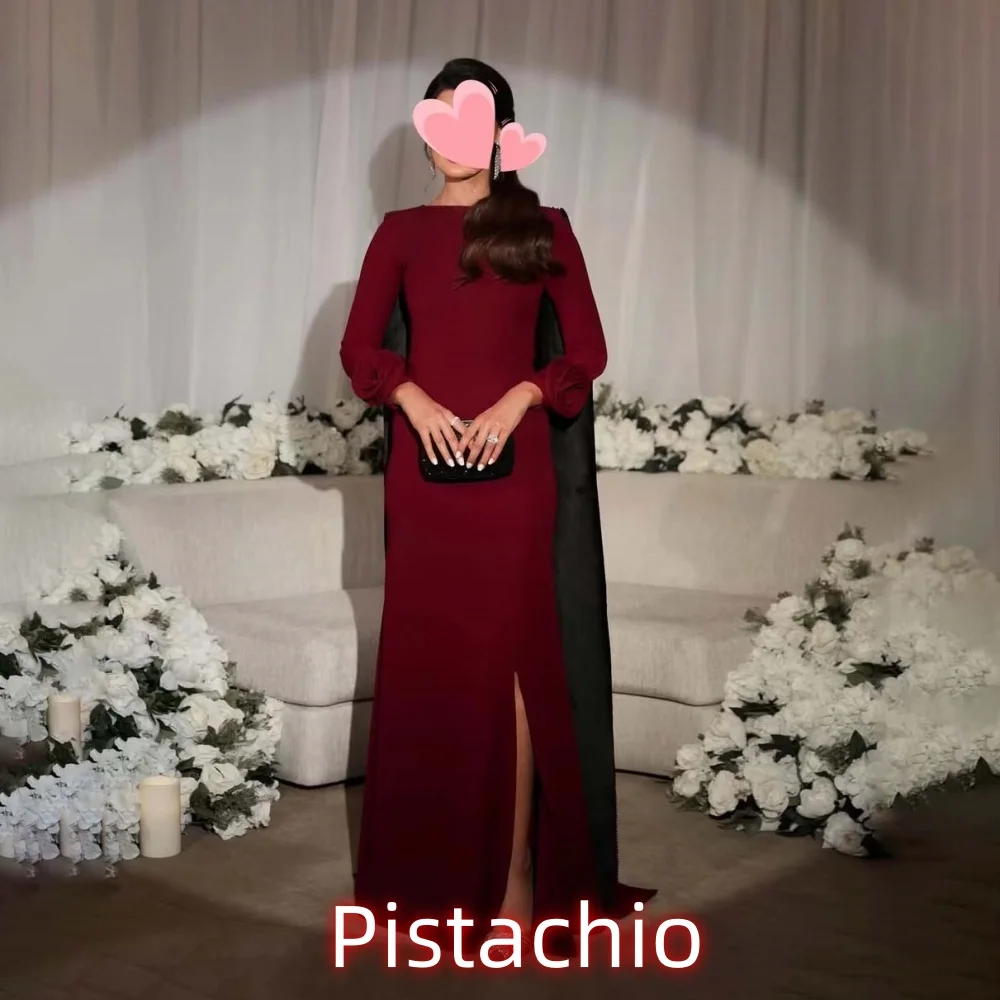 

Изысканное женское платье для выпускного вечера по индивидуальному заказу с длинным рукавом, очаровательное вечернее платье с блестками и круглым вырезом, женское вечернее платье с бисером