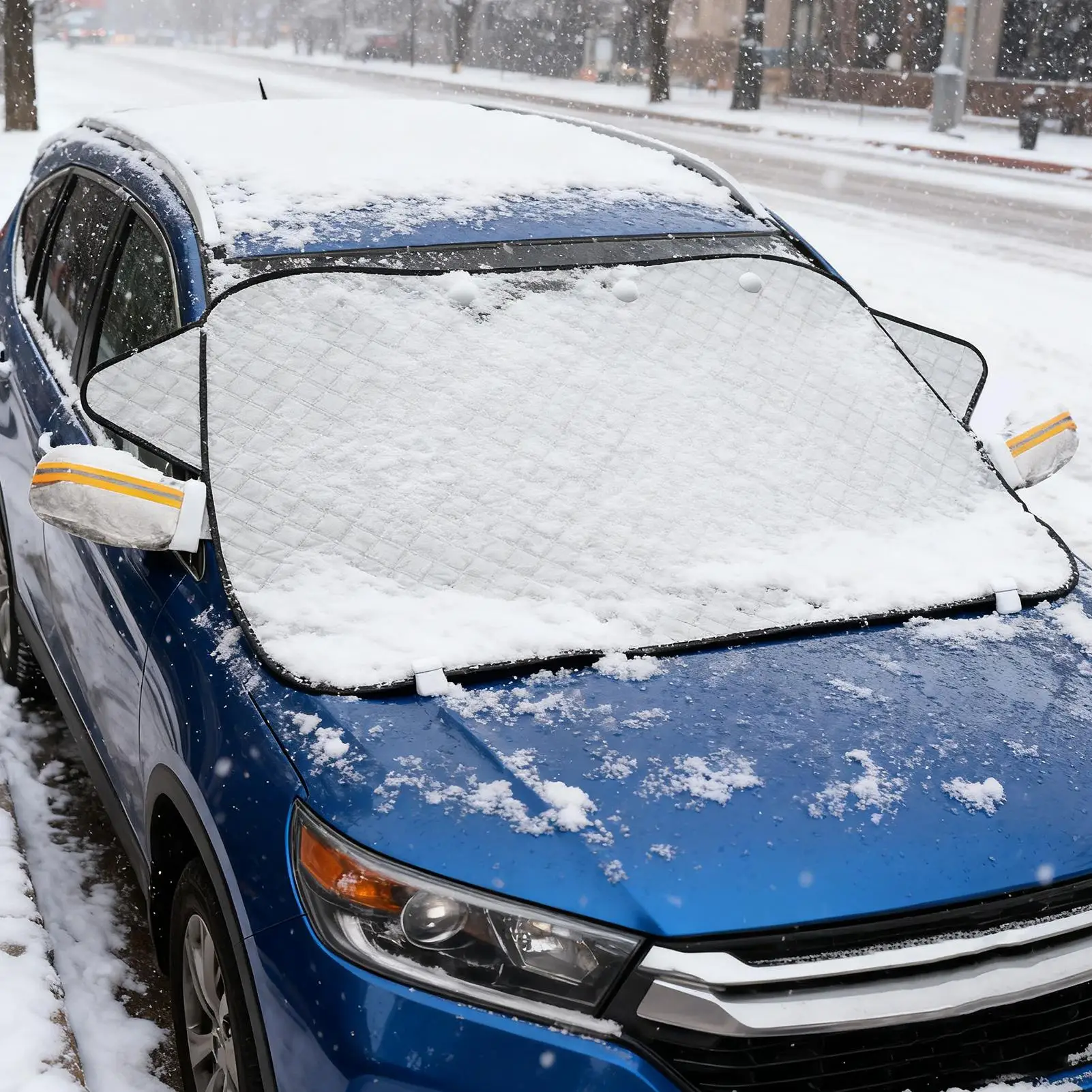 

Магнитное лобовое стекло автомобиля, снежный чехол, 4-слойная зимняя защита от льда и мороза, защита от льда, передняя крышка для внедорожников, грузовиков, транспортных средств