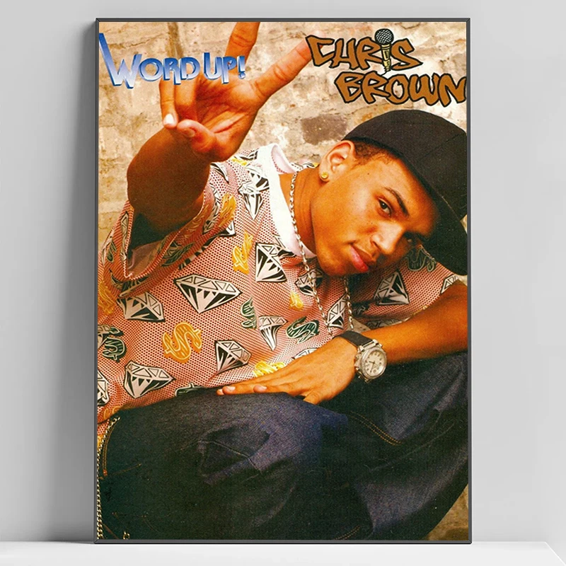 

Chris Brown Rapper Poster Home and Decoration Posters for Wall Art Room Decor Painting on Canvas Decorative Paintings Print Home
