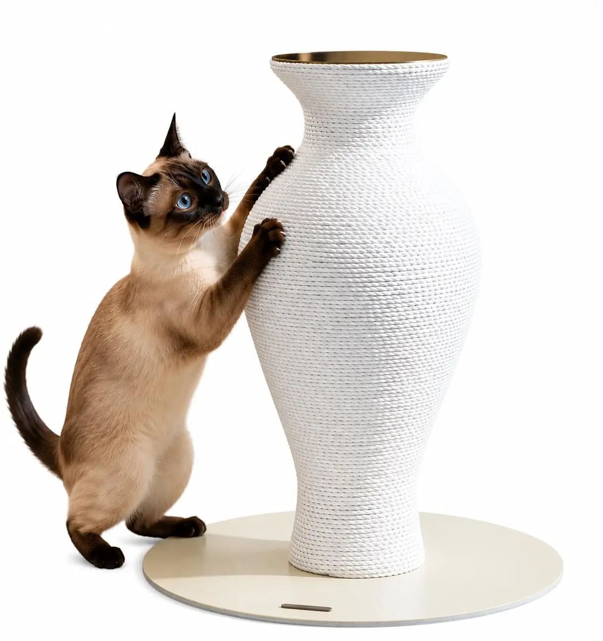 18'' Cat Scratching Post, Paper Rope Scratcher, White Cat Tree, Customized