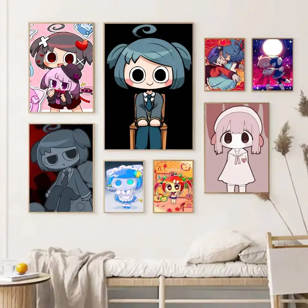 1 Stück Cartoon-Sänger P-Pepoyo Anime-Poster HD-Druck Vintage Wandkunst-Dekoration für Zuhause und Arbeitszimmer