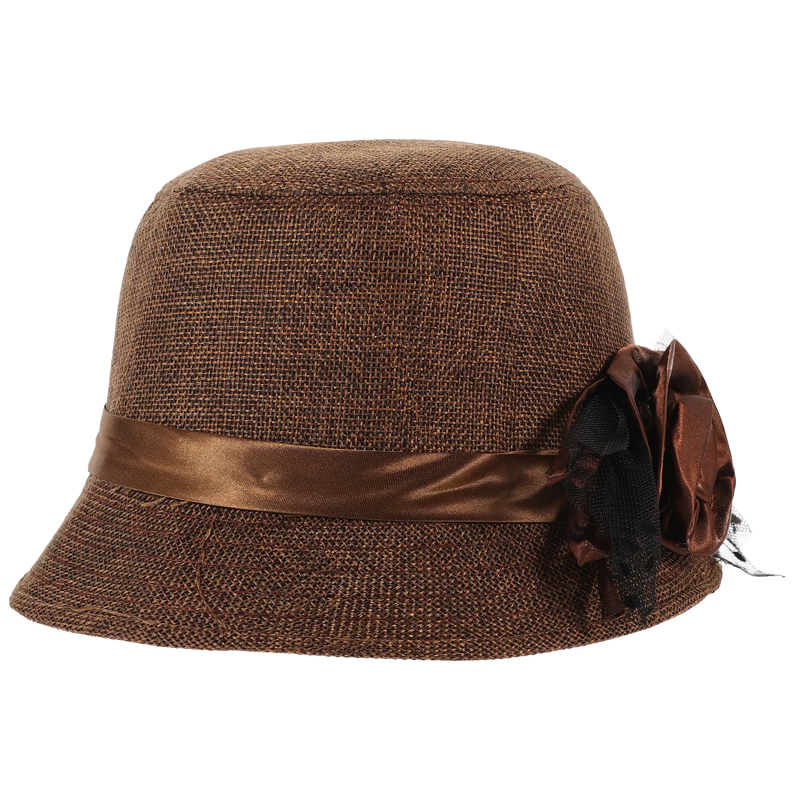 

Retro Lace Flower Pot Hat Vintage Church Style Elegant Warm Knitted Beanie Bucket Hat For Women Outdoor Fashionable