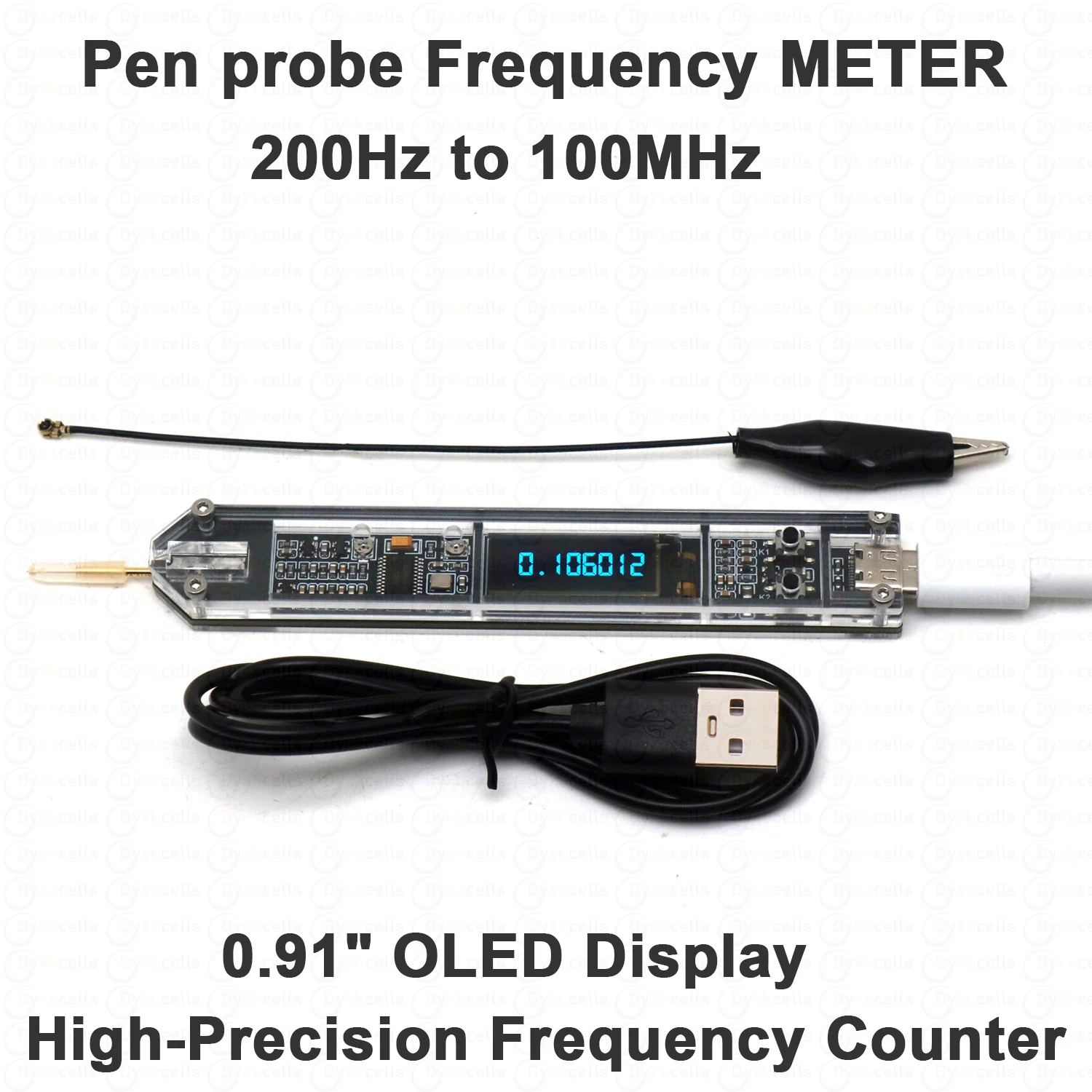 Pen-probe Frequency METER 200Hz~100MHz digital display Frequency Counter F/ RF Signal Measurement medium short wave radio Repair