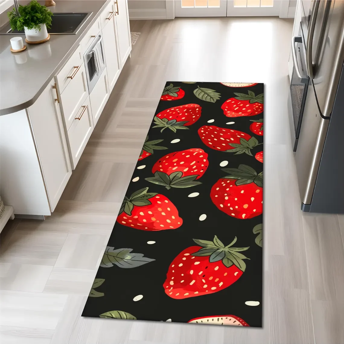 Tappeto con motivo a frutta, c - Commercial Kitchen Background recensione e prezzo