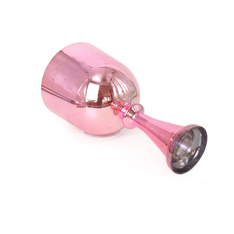 Cherry Blossom Pink Handheld Chalice Crystal Singing Bowl Percussion Yoga Healing Singing Bowl Crystal Music Bowl