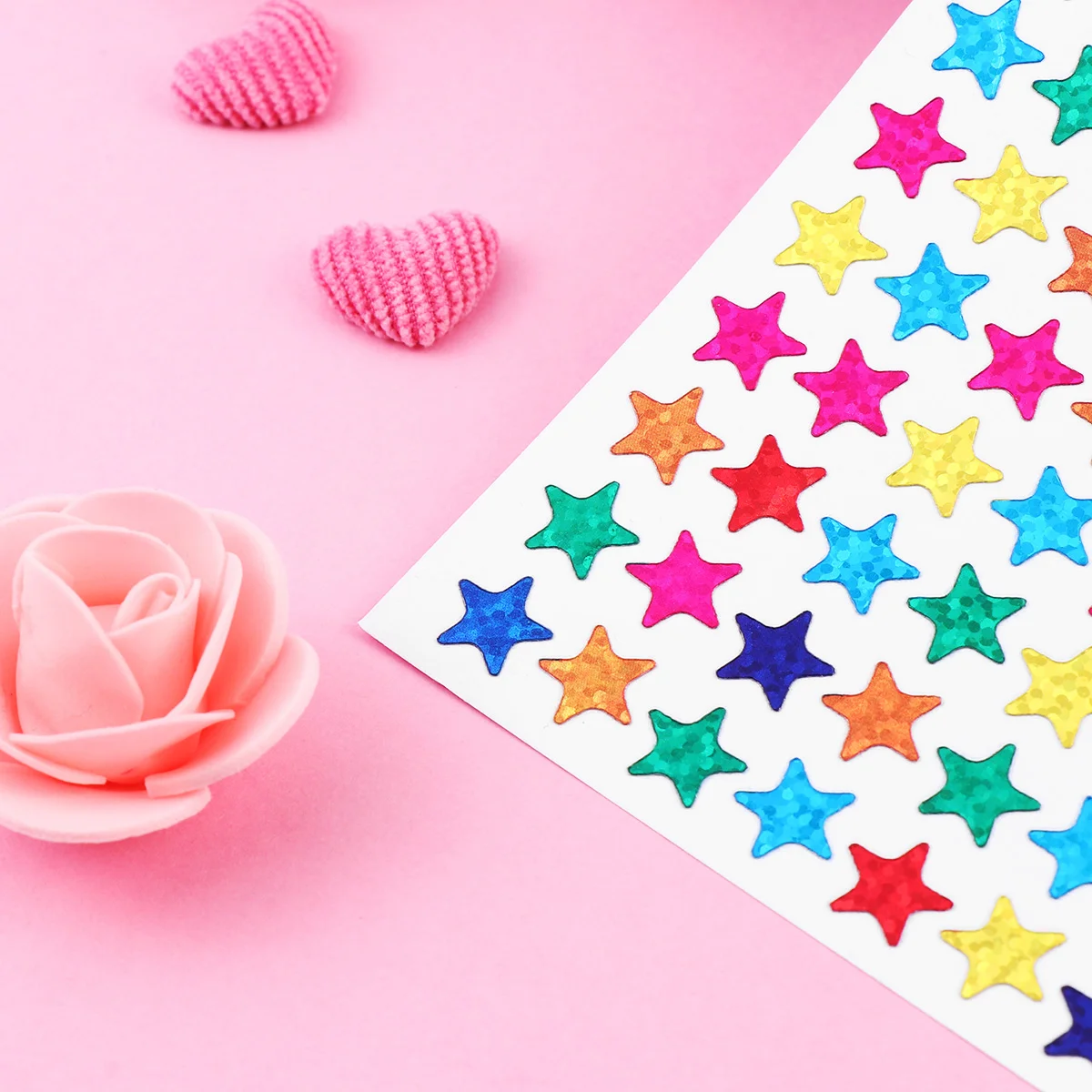 NUOLUX Pack of 960pcs 1cm Self Adhesive Assorted Colors Shiny Sparkle Star Stickers Kids Students Rewards Teachers Supplies