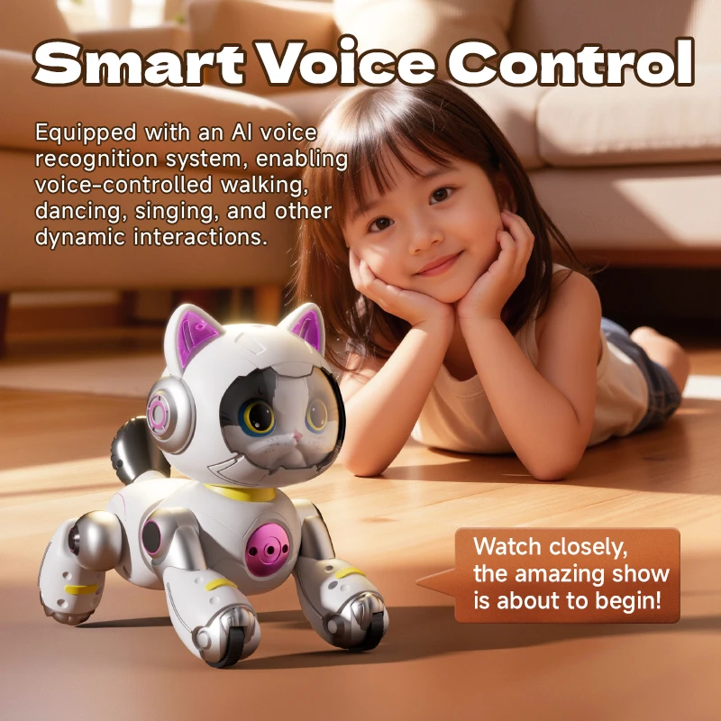 Rc Robot Children's Remote Control Mechanical Cat Toy Remote Control Programming Singing Dancing Electric Toys for Kids Gifts view 2