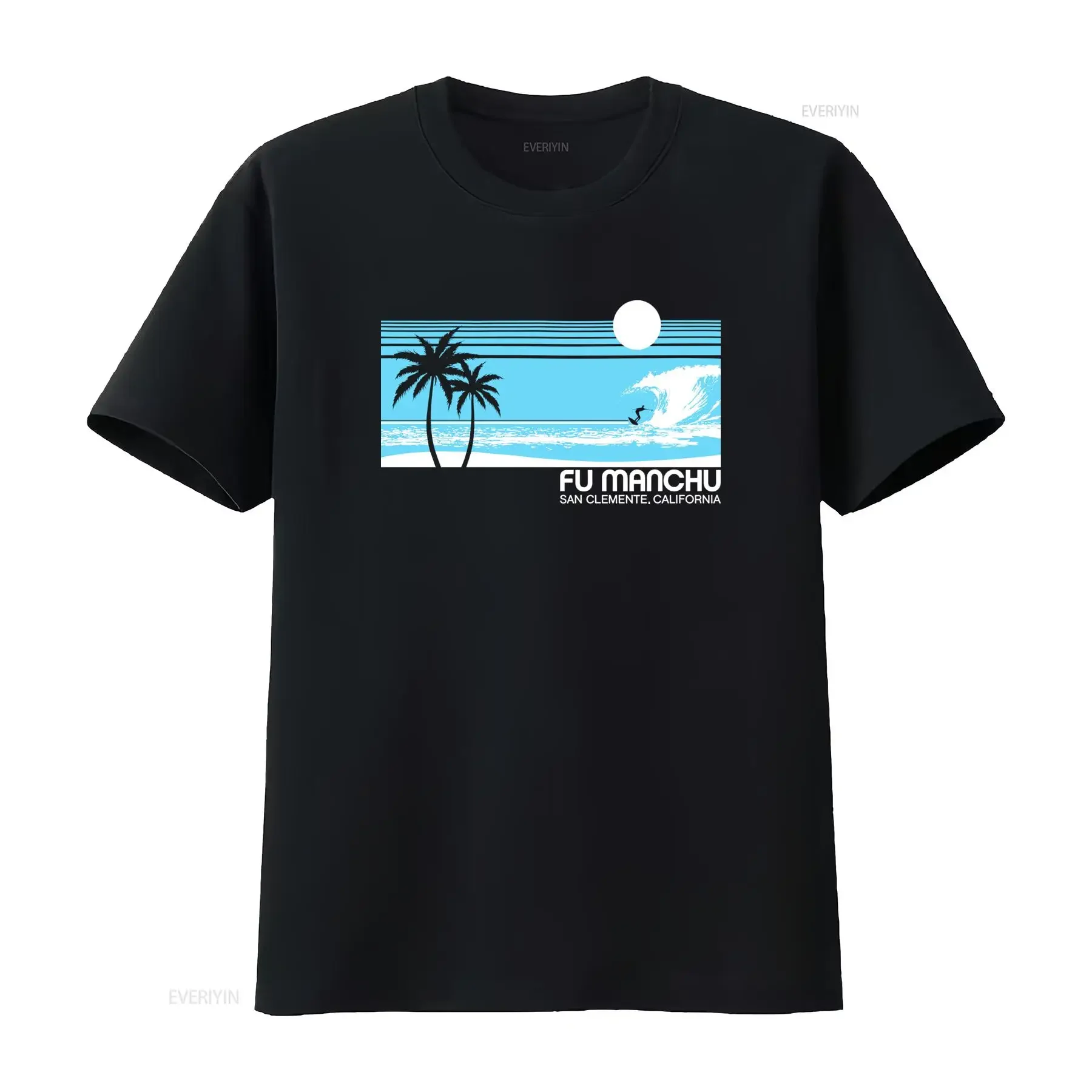 FU MANCHU San Clemente Surf T Shirt S M L XL New Official Hi Fidelity Merch Beach Palm Tree Wave Design vintage Washed fashion