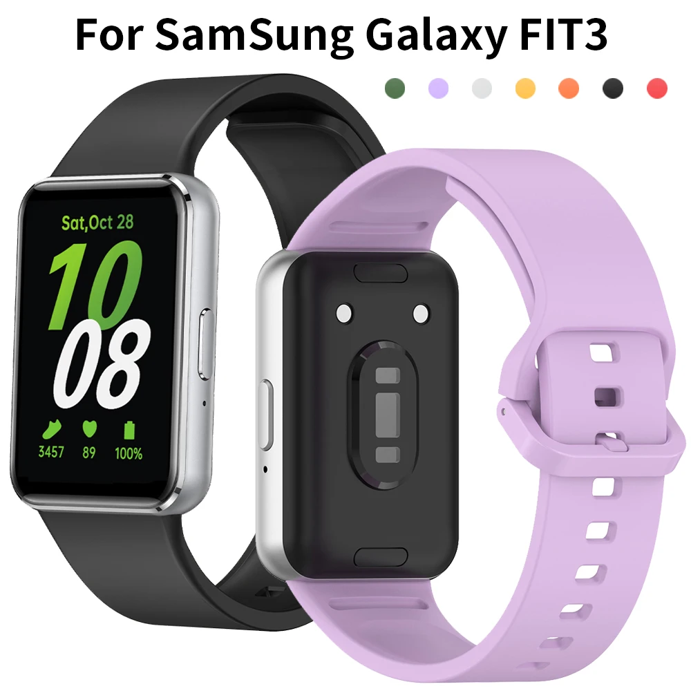 Suitable for Samsung Galaxy Fit 3 Sport Strap Suitable for Samsung Galaxy Fit 3 Eco friendly Silicone Wctch Band