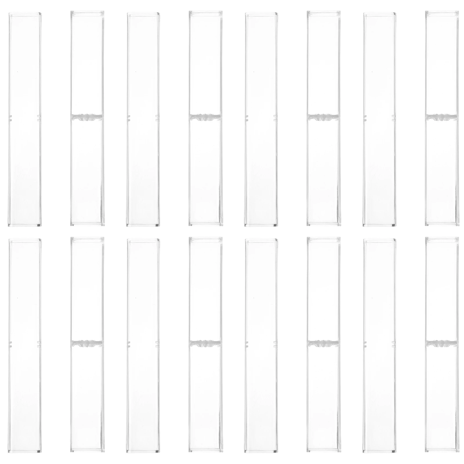 

10Pcs Clear Pen Cases Transparent Pencil Storage Box Durable Plastic Organizer for School and Office Use Clear Pen Case