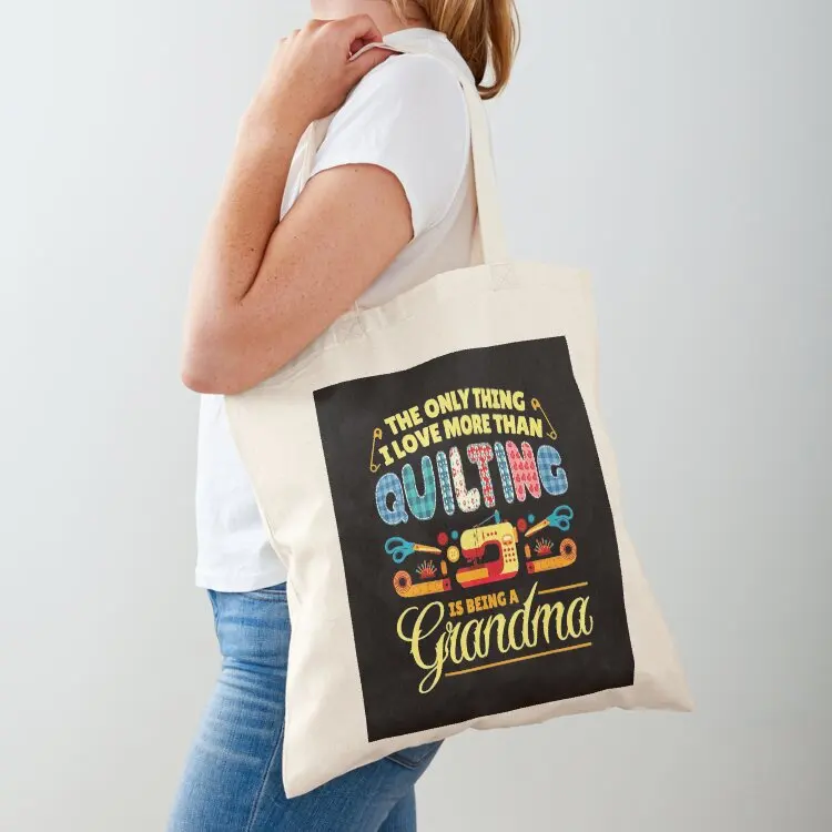 

Quilting Sewing Quilt Grandma Tote Bag Shopper large tote bag reusable shopping bags canvas tote bags