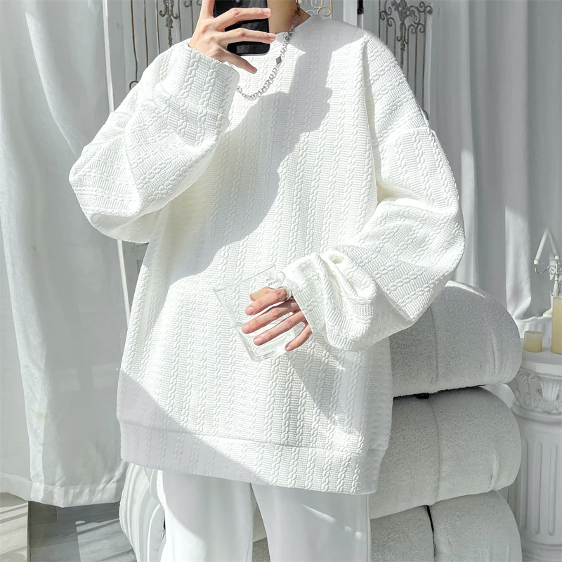 

Sweatshirt Male Men's Spring Clothes Pullovers Pullover Sweatshirts Man Original Brands New in Sweatshirts Oversize Embossing