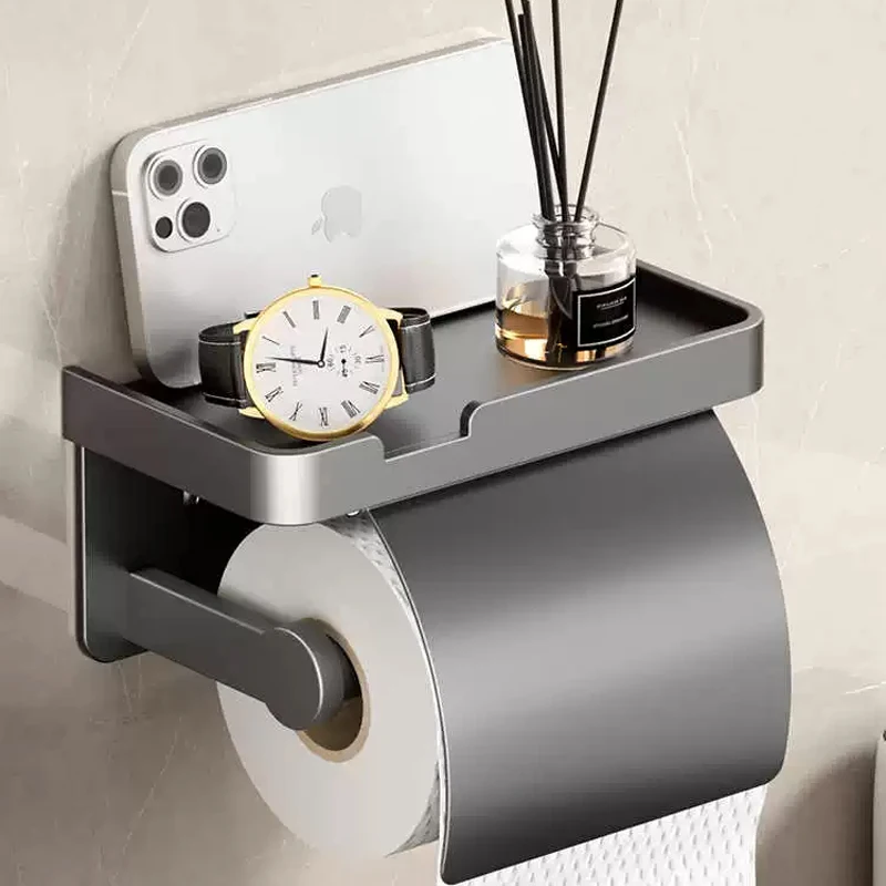 

Toilet phone holder, toilet tissue box, wall mounted storage rack, toilet waterproof tissue tube holder