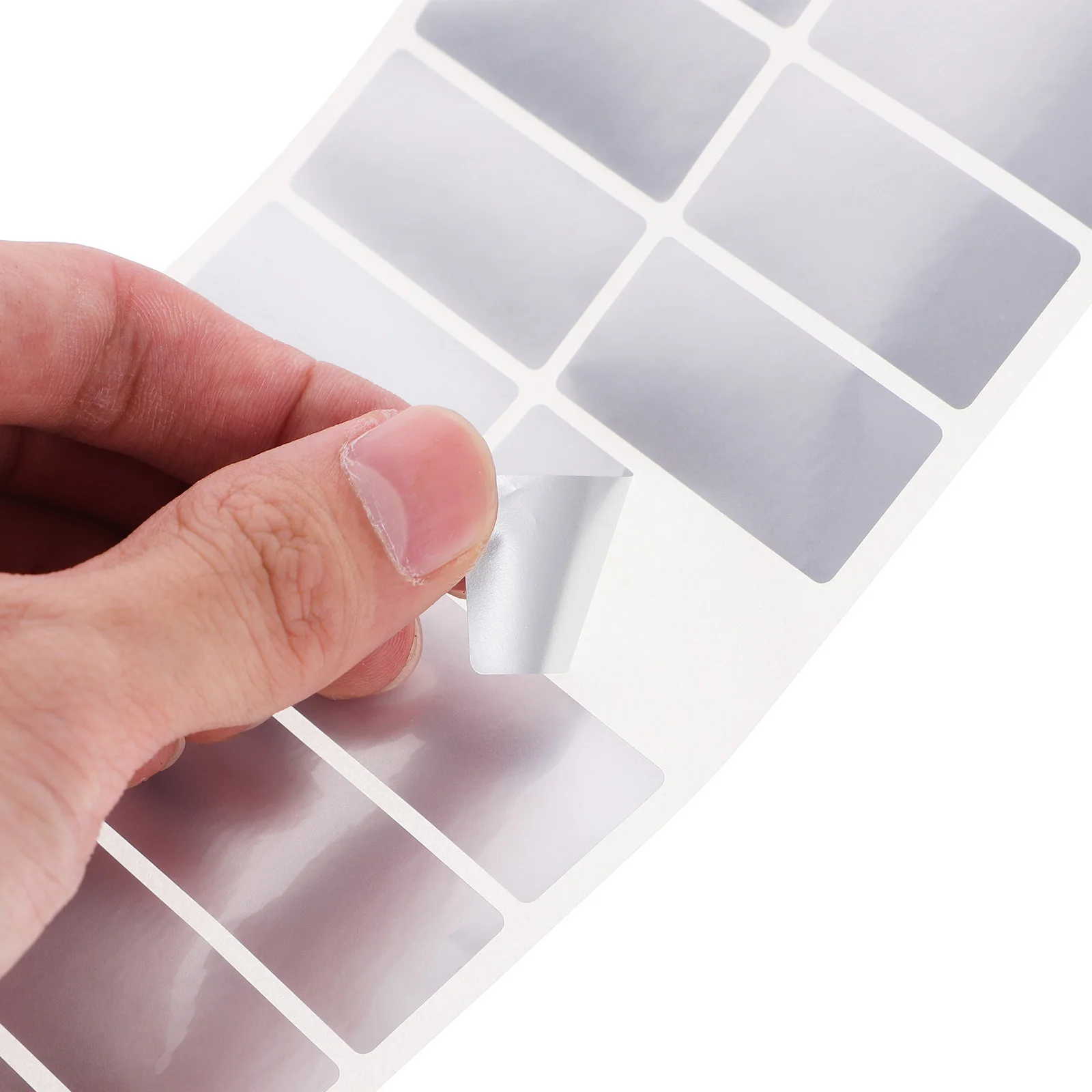 

1 Roll Matte Silver Rectangular Printing Label Printable Sticker for Organizing Express Shipping Price Name Tags