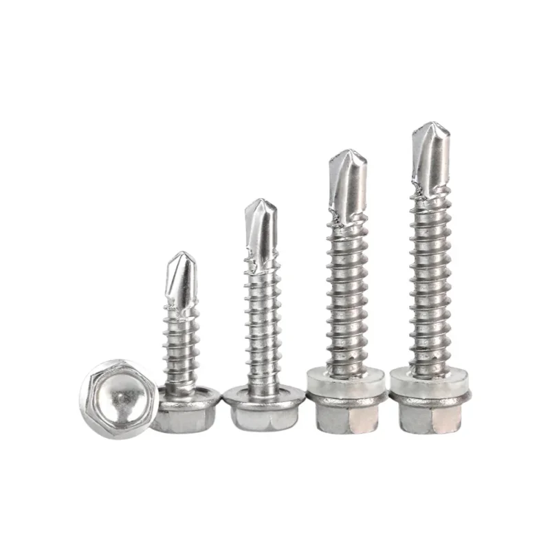 สกรูหัวหกเหลี่ยมเจาะรูเอง, สกรู Tek สำหรับแผ่นโลหะแบบเกลียวปล่อย สแตนเลส 50 ชิ้น