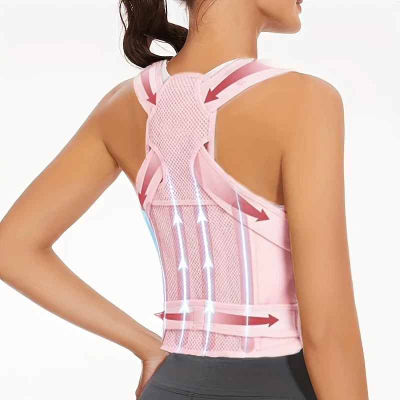 

Корректор осанки спины для женщин и мужчин, регулируемый плечевой бандаж для облегчения боли в верхней и нижней части спины