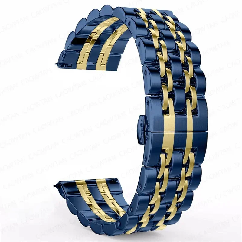 22 mm 20 mm Band für Samsung Galaxy Watch 6 4 5 45 mm Gear S3 46 mm 42 mm Active2 40 44 mm Edelstahlarmband für Amazift BIP 2 GTR